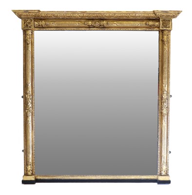 Lot 263 - A William IV Gilt and Gesso Overmantel Mirror,...