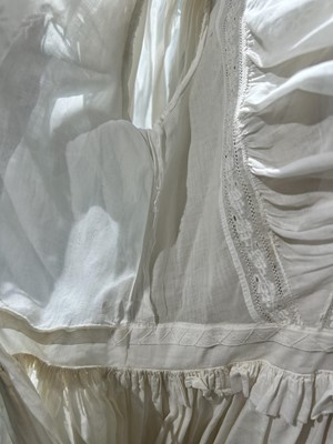 Lot 2249 - Circa 1830s Century White Cotton Dress with...