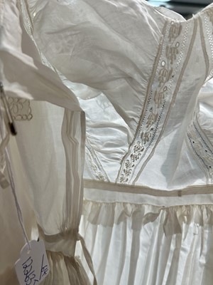 Lot 2249 - Circa 1830s Century White Cotton Dress with...