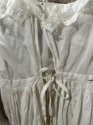 Lot 2249 - Circa 1830s Century White Cotton Dress with...