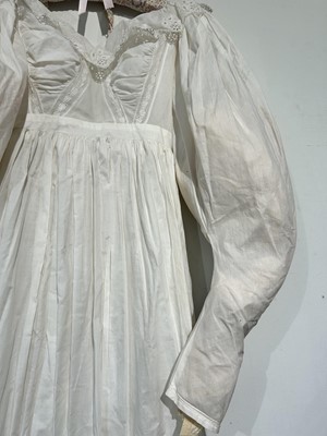 Lot 2249 - Circa 1830s Century White Cotton Dress with...