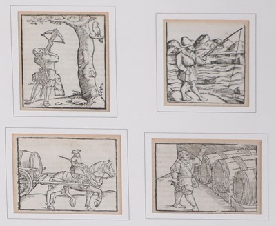 Lot 1364 - A Collection of Nine Early Woodcuts,...