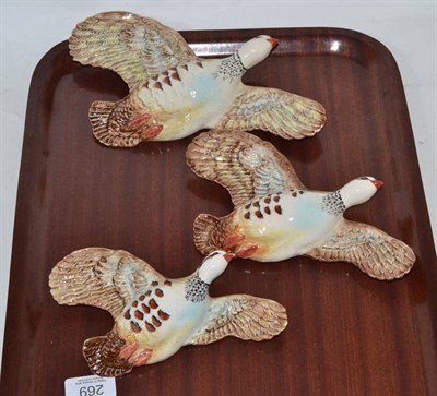 Lot 269 - Set of three graduating Beswick wall plaques