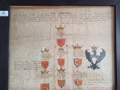 Lot 29 - Armorial Pedigree. The Pedigree and Descent of...