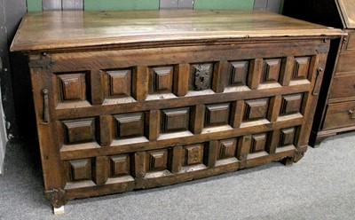 Lot 1030 - An 18th Century Panelled Spanish Coffer, 150cm...