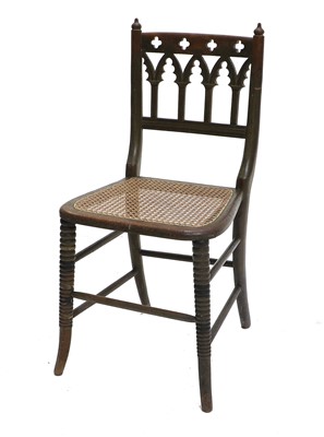 Lot 175 - A Gothic Painted 19th Century Chair and a...