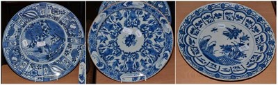 Lot 278 - Two Dutch Delft chargers and an Arita charger