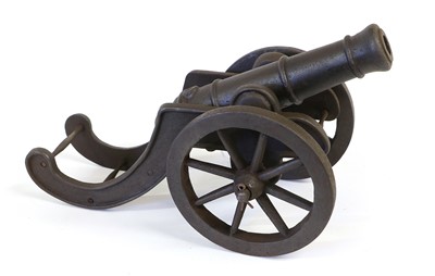 Lot 136 - A Victorian Cast Iron Signal Cannon, with 20cm...