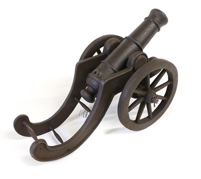 Lot 136 - A Victorian Cast Iron Signal Cannon, with 20cm...