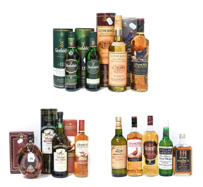 Lot 190 - Various Whiskies to Include: three bottles of...