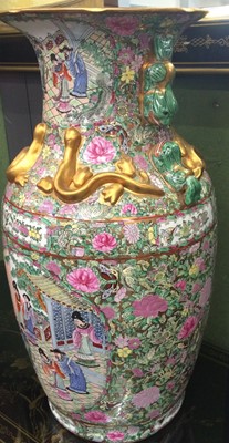 Lot 166 - Large 20th Century Famille Rose Decorated Vase,...