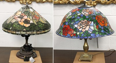 Lot 204 - Two Table Lamps with Tffany Style Shades,...