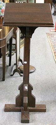 Lot 181 - A Stained Pitch Pine Lecturn, with Gothic...