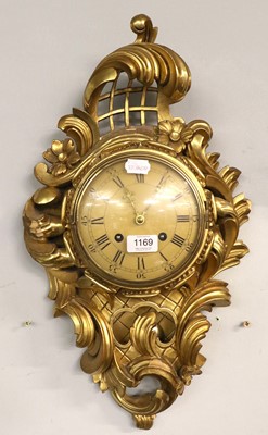 Lot 1169 - An 18th Century Style Gilt Wood Striking...