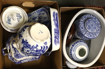 Lot 156 - Various Modern Blue and White Decorative...