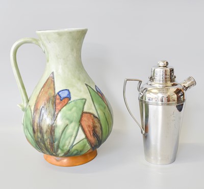 Lot 66 - A Plated Cocktail Shaker and Cranston Pottery...