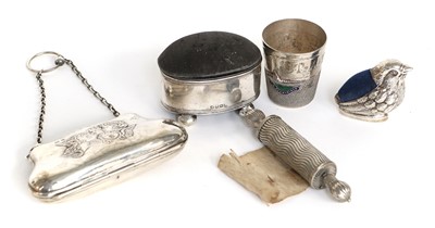 Lot 2068 - Silver and Plated Sewing Accessories,...