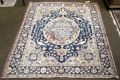 Lot 1169 - Khoi Rug, the indigo field of birds and vines...