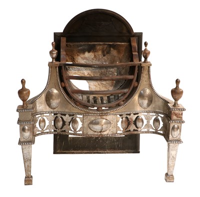 Lot 1142 - A George III Steel and Iron Fire Grate, circa...