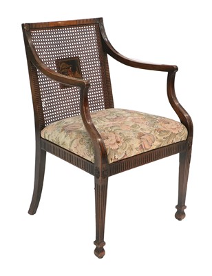 Lot 1269 - A 1920/30 Mahogany-Framed Armchair, recovered...