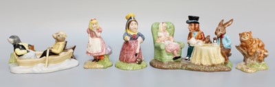 Lot 14 - Royal Doulton "Alice in Wonderland" Figures,...