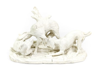 Lot 135 - A Sèvres Porcelain Biscuit Hunting Table...