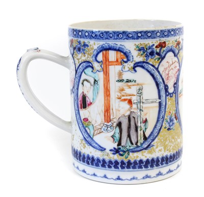 Lot 177 - A Chinese Porcelain Mug, Qianlong, painted in...