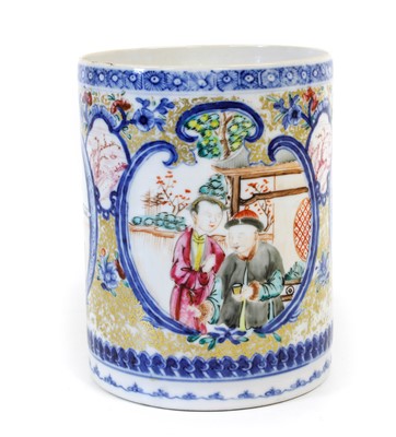 Lot 177 - A Chinese Porcelain Mug, Qianlong, painted in...