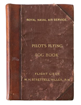 Lot 69 - WWI Pilot’s Flying Log Book. Strettell Miller...