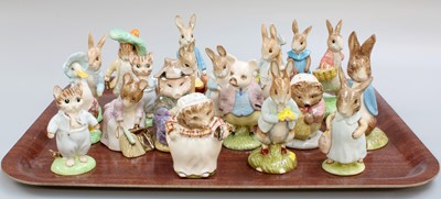 Lot 28 - Beswick Beatrix Potter Figures, with gold or...