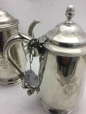 Lot 8 - A Pair of Victorian Silver Coffee-Pots, by...