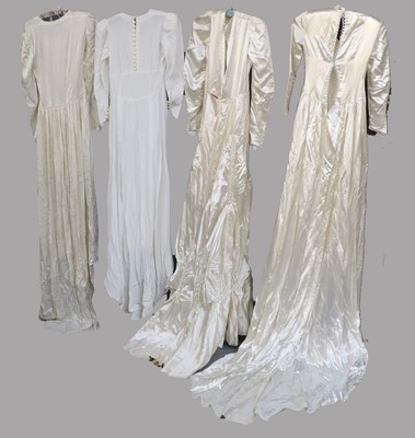 Lot 2167 - 20th Century Wedding Dresses, comprising a...