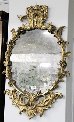 Lot 1294 - An 18th Centuty Carved Gilt Wood Mirror, with...