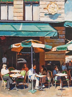 Lot 1028 - Jeremy Sanders (b.1969) Parisian cafe with...