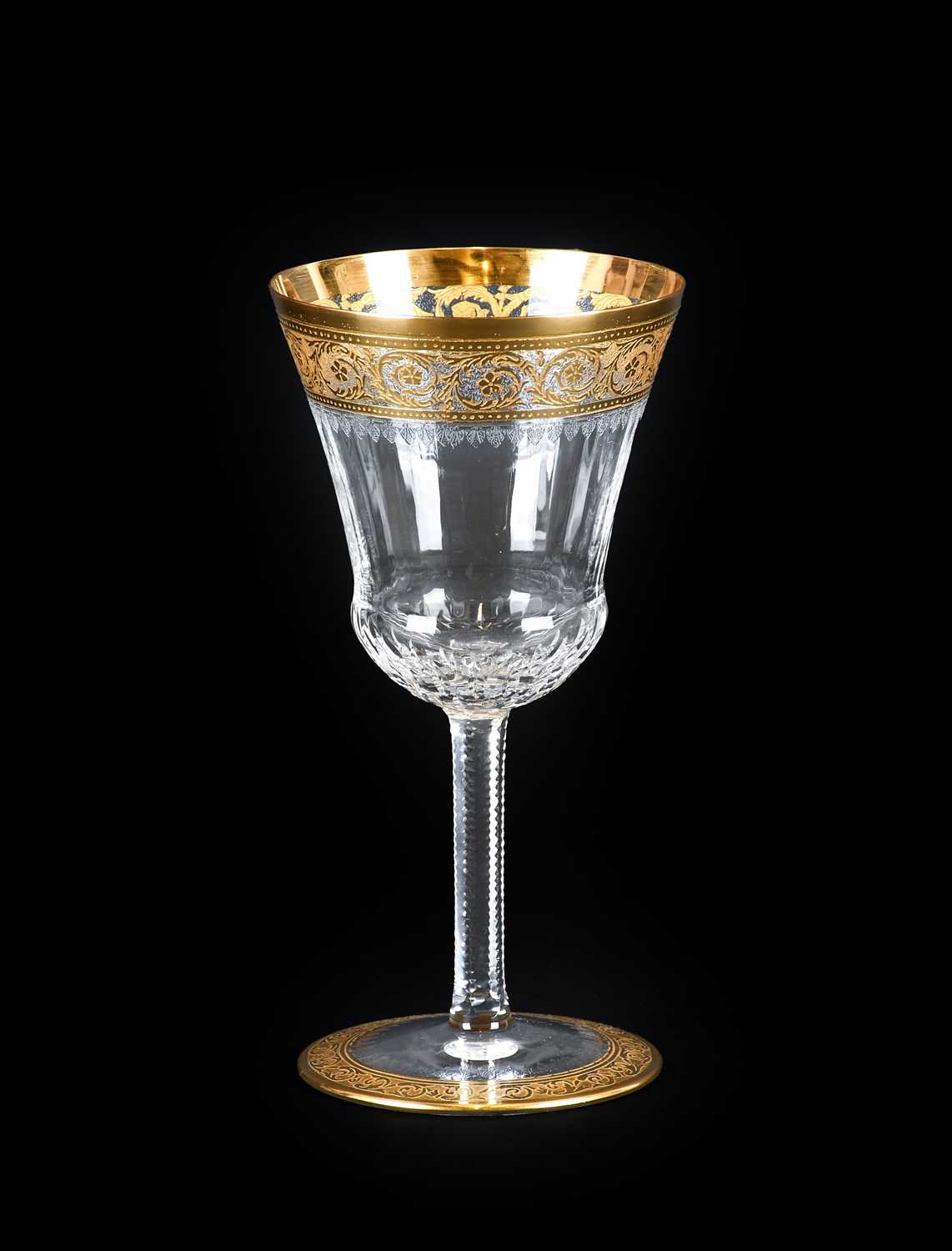 Lot 110 - ~ A Set of Twelve St Louis White Wine Glasses,...