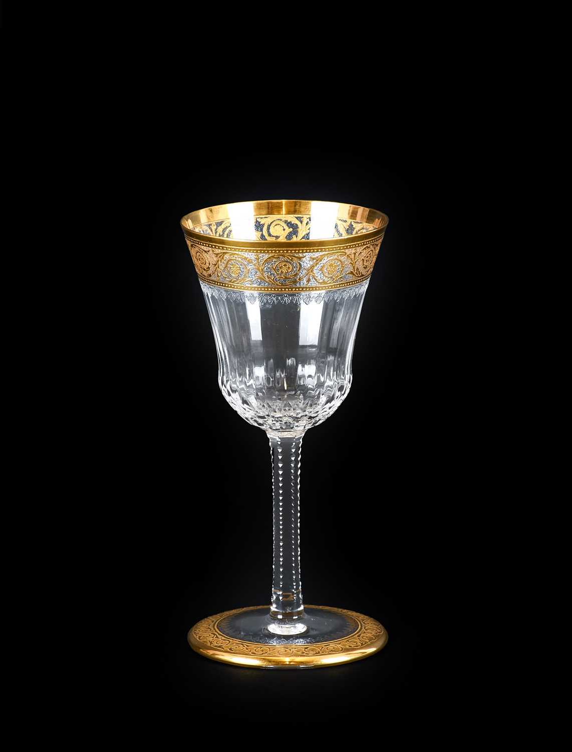 Lot 112 - ~ A Set of Ten St Louis Port Glasses, "Gold...