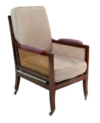 Lot 1244 - A George III-Style Mahogany-Framed Bergère,...