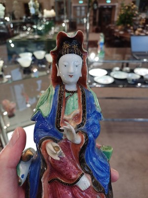 Lot 39 - ~ A Pair of Chinese Porcelain Figures of...