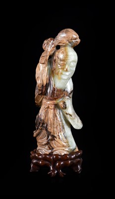 Lot 53 - ~ A Chinese Pale Celadon and Mottled Brown...