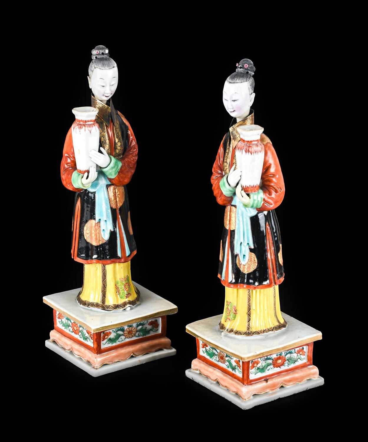 Lot 1 - ~ A Pair of Chinese Porcelain "Nodding Head"...