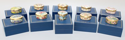 Lot 217 - A Collection of Ten Halcyon Days Enamels New...
