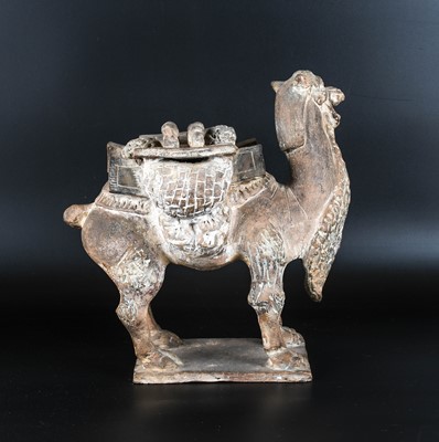 Lot 11 - ~ A Chinese Earthenware Funerary Figure,...
