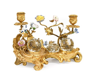 Lot 282 - A French Gilt-Bronze Inkstand, in Louis XV...