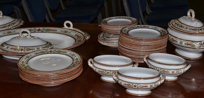 Lot 331 - Victorian Copeland pottery dinner service Roma pattern