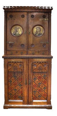 Lot 1185 - A Victorian Gothic Revival Pitch Pine and...