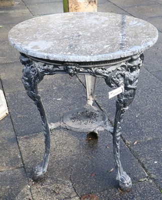 Lot 1290 - A Victorian Cast Iron Britannia Pub Table,...