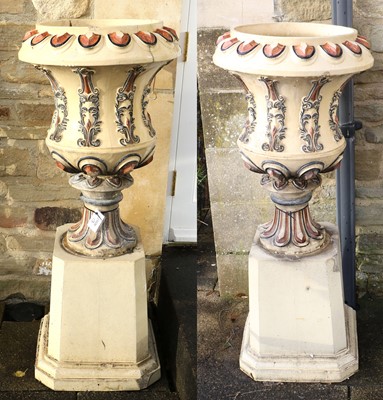 Lot 738 - A Pair of Late 19th Century Glazed Ceramic...