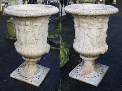 Lot 722 - A Pair of Reproduction Composition Stone...