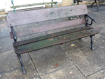 Lot 711 - A Victorian Cast Iron Garden Bench, late...