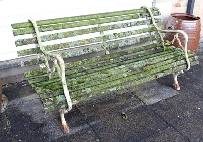 Lot 727 - A Victorian Cast Iron Garden Bench, late 19th...